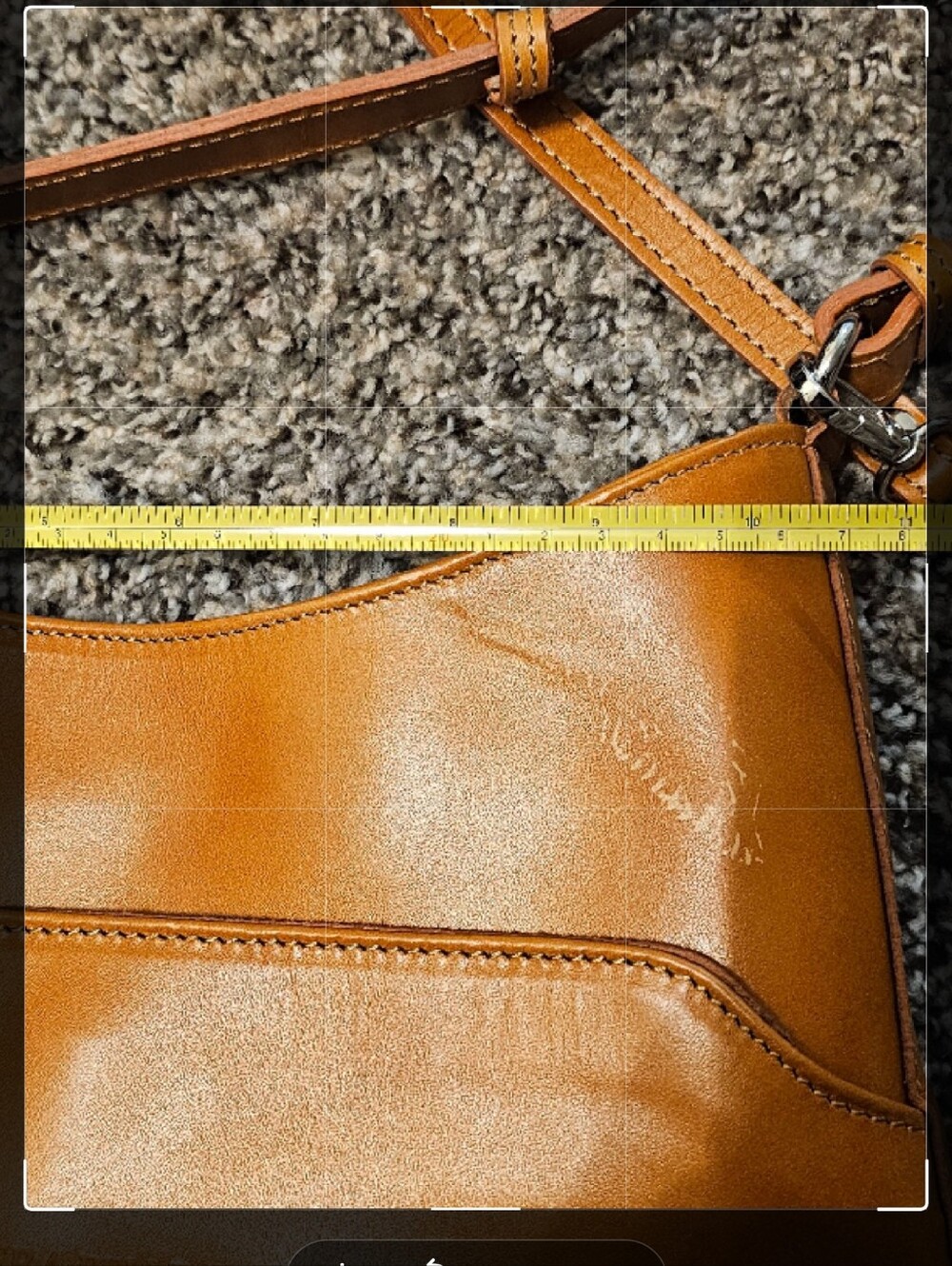 Vera Pelle Cognac Leather Hobo Bag - Picture 6 of 13